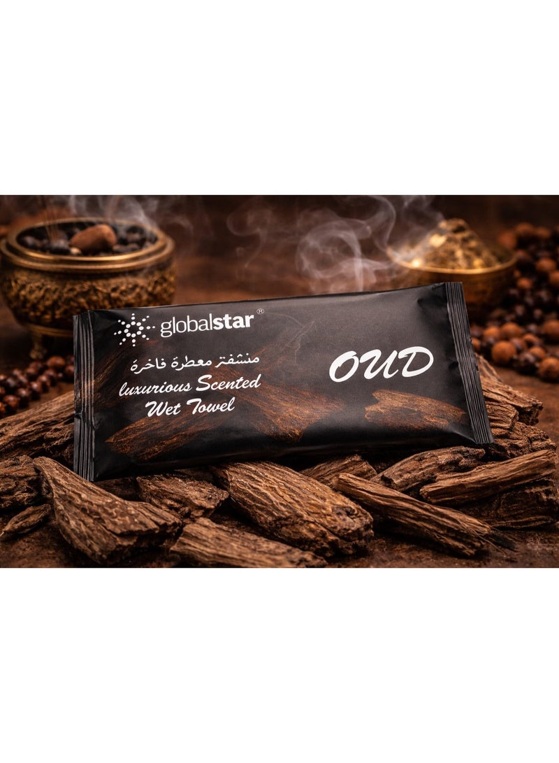Globalstar OUD Luxurious Scented Wet Towels – Alcohol-Free Individually Wrapped Wipes - Image 4